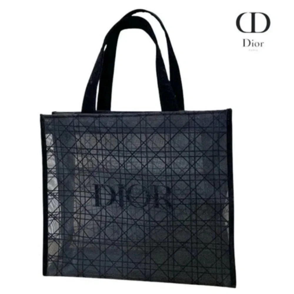 DIOR Beauty Black Mesh Tote Bag New - Picture 6 of 6